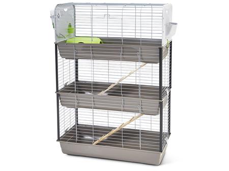 CAESAR 3 TRIPLE KNOCK DOWN DWARF RABBIT CAGE